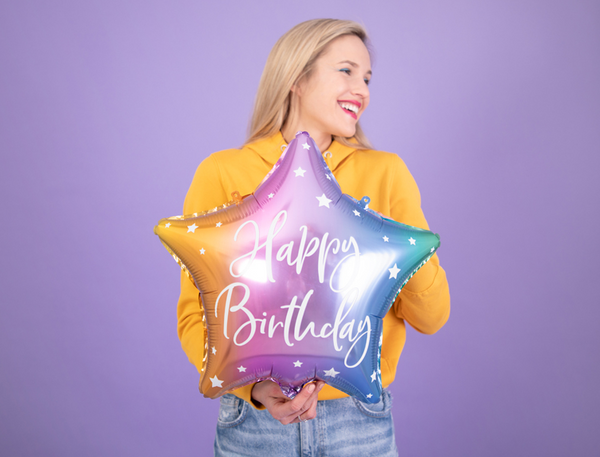 Foil balloon Happy Birthday- mix (40cm)