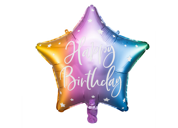 Foil balloon Happy Birthday- mix (40cm)