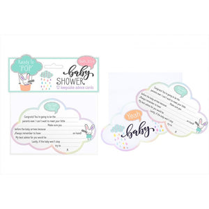 BABY SHOWER ADVICE CARDS (12 Pack)