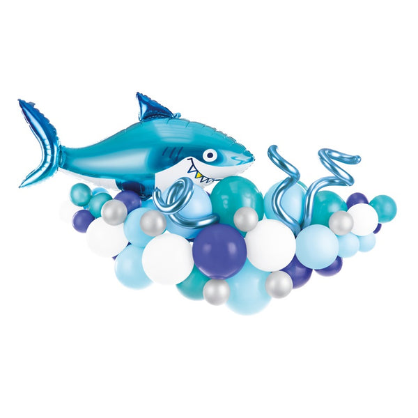 Balloon garland Shark- blue (150x95cm)