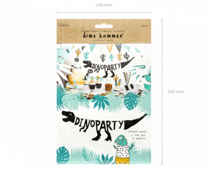Dino Party Banner -  (20x90 cm)