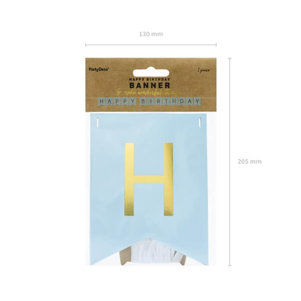 Banner Happy Birthday Light Blue (15 x 175 cm)