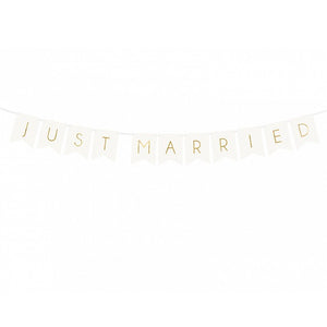 Banner Just Married White (15 x 155 cm)