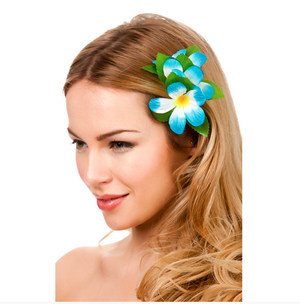 Hawaii Flower Hair Clip / SKY BLUE