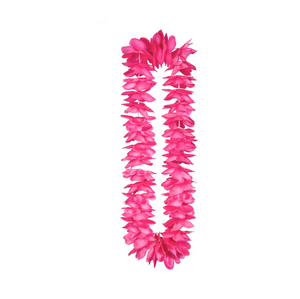 Deluxe Satin Lei Flowers - Hot Pink (9 cm)