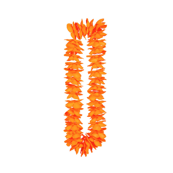 Deluxe Satin Lei Flowers - Orange (9 cm)