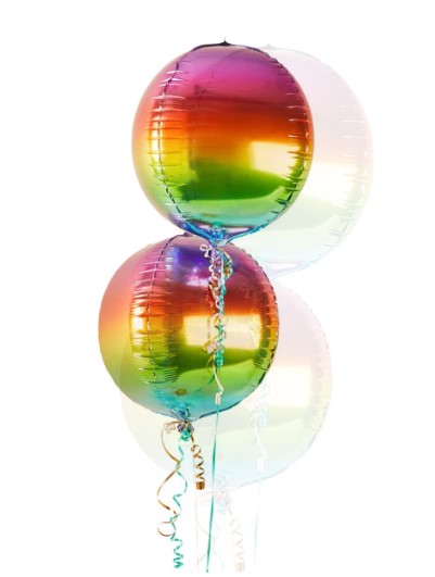 Rainbow Orb Balloons - (2 Pack)