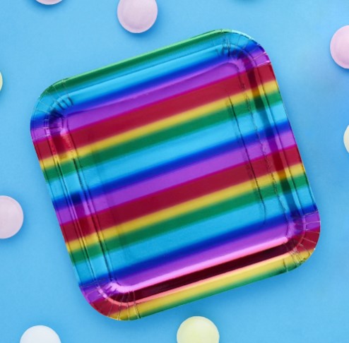 Rainbow Paper Plates - (10 Pack)