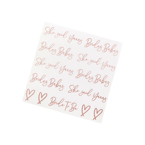 SHE SAID YAAAS TEMPORARY TATTOO SHEETS 138x138mm (2 PACK)