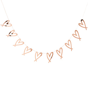ROSE GOLD HEART GARLAND (2M)