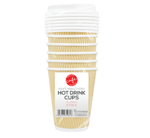 Disposable Hot Drinks Cups 8oz (6 Pack)