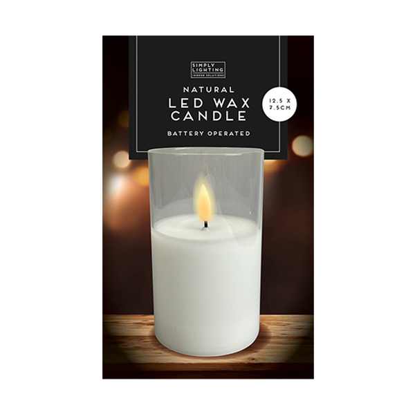 LED Wax Candle (12.5cm x 7.5cm)