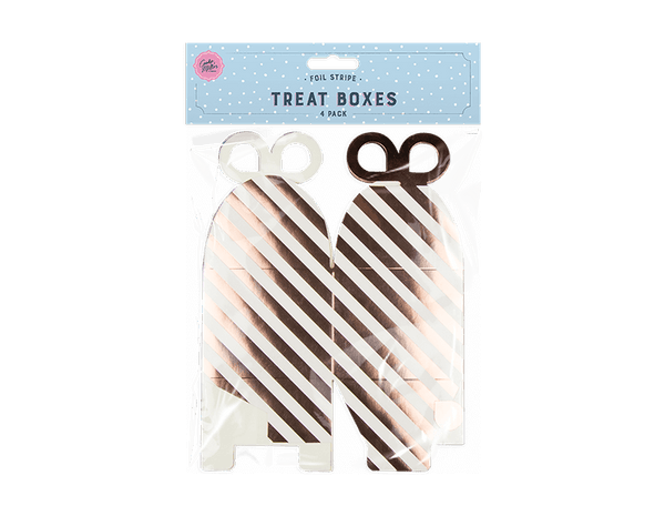 Foil Stripe Treat Boxes (4 Pack)