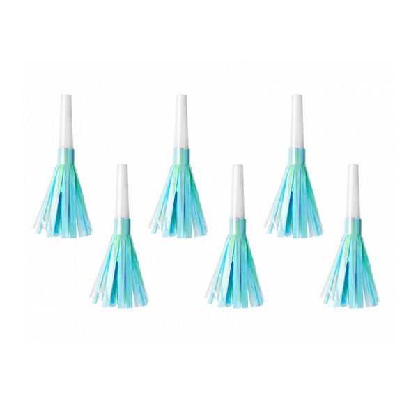 Party Horns - Sky Blue (6 pack)