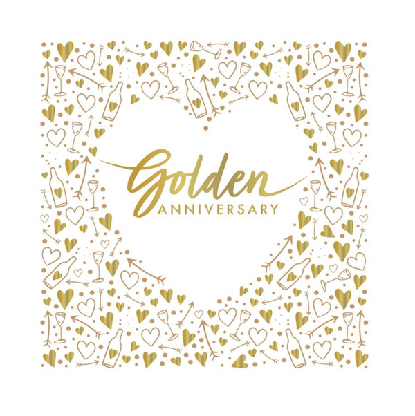 Golden Anniversary Lunch Napkins 3 ply (16 pack)