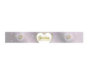 Golden Anniversary Foil Banner (9ft)