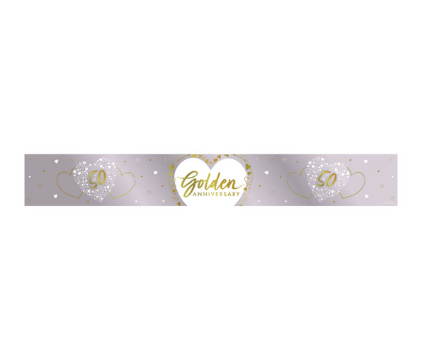 Golden Anniversary Foil Banner (9ft)
