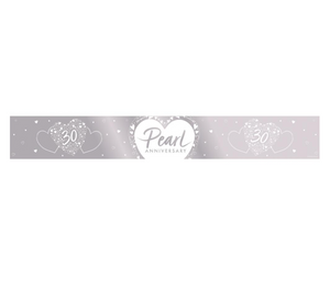 Pearl Anniversary Foil Banner - 2.74m (9ft)