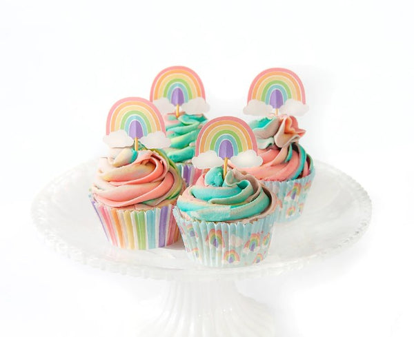 Pastel Rainbow Cupcake Cases
