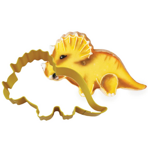 Triceratops Baby Cookie Cutter - Yellow (4.25")