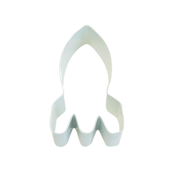 Space Rocket Cookie Cutter - White (4")