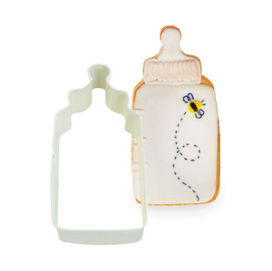 Baby's Bottle Cookie Cutter - White (4")