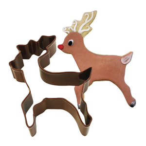Reindeer Poly-Resin Coated Cookie Cutter Brown (4")