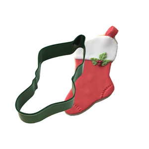 Stocking Poly-Resin Coated Cookie Cutter Green (4.5")