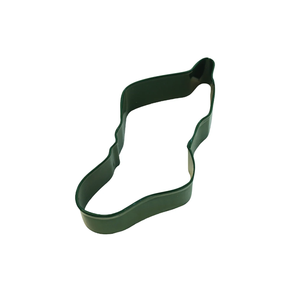 Stocking Poly-Resin Coated Cookie Cutter Green (4.5")