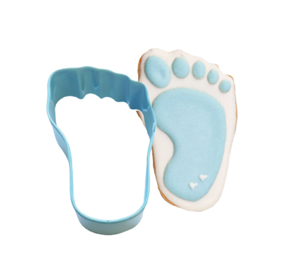 Baby's Foot Poly-Resin Coated Cookie Cutter Blue (8.9cm)