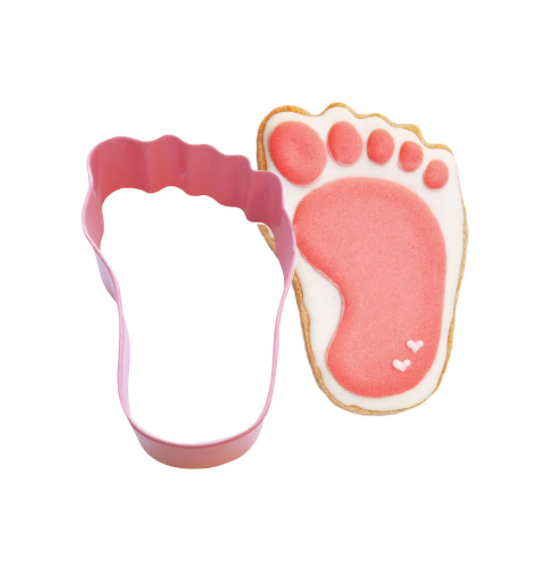 Baby's Foot Poly-Resin Coated Cookie Cutter Pink (8.9cm)