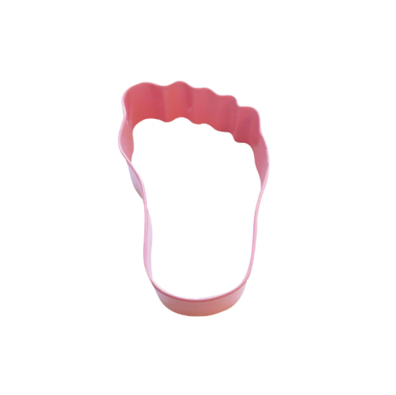 Baby's Foot Poly-Resin Coated Cookie Cutter Pink (8.9cm)
