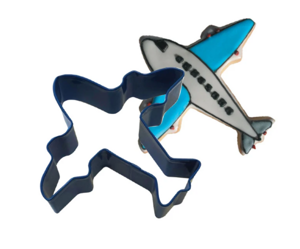 Aeroplane Poly-Resin Coated Cookie Cutter Navy (10.2cm)