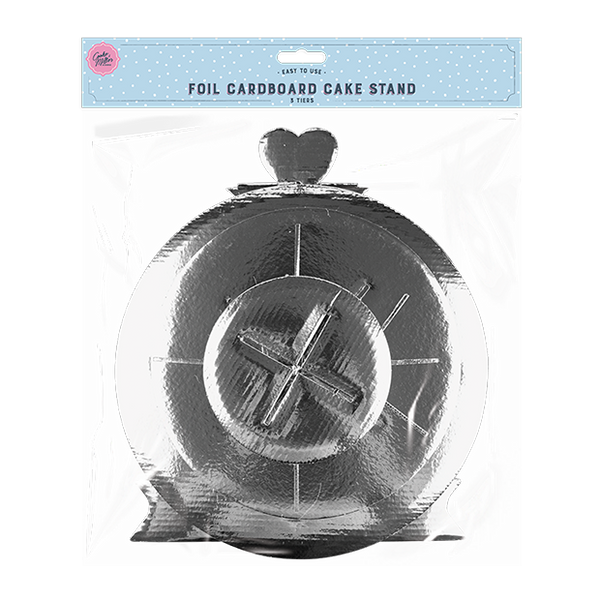 Foil Cardboard Three Tier Cake Stand