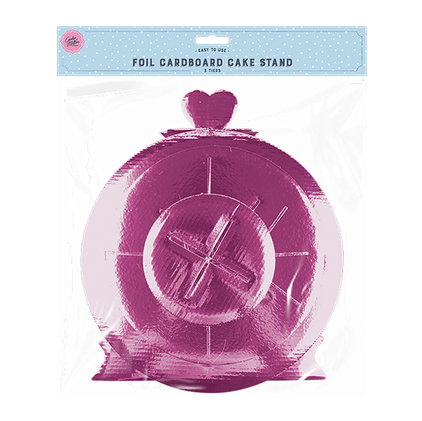 Foil Cardboard Three Tier Cake Stand