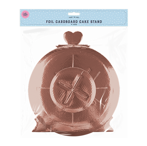 Foil Cardboard Three Tier Cake Stand