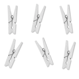 Wooden pegs, white (20 Pack)
