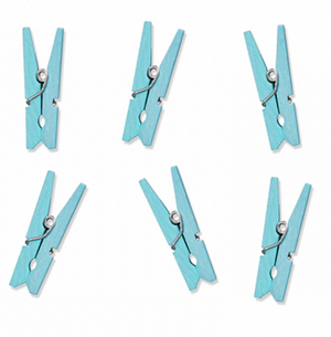 Wooden pegs, light sky-blue (20 Pack)