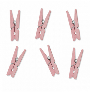 Wooden pegs, pink (20 Pack)