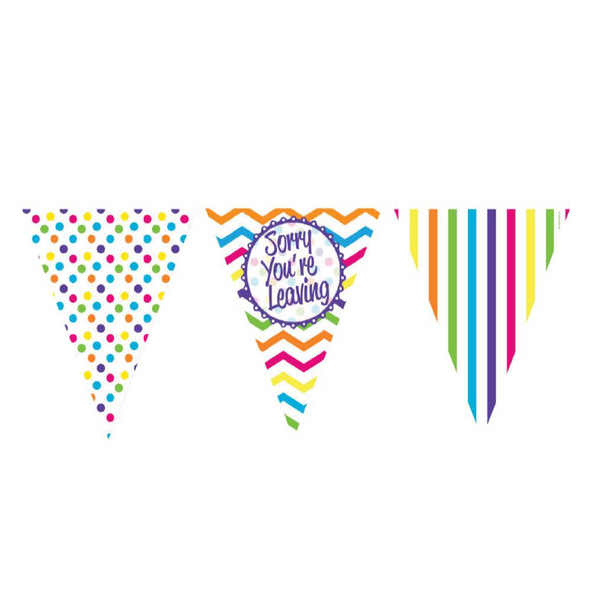 Sorry You're Leaving Paper Flag Bunting (12ft)