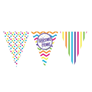 Welcome Home Paper Flag Bunting (12ft)