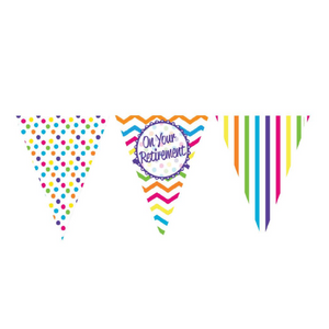 On Your Retirement Paper Flag Bunting (12ft)