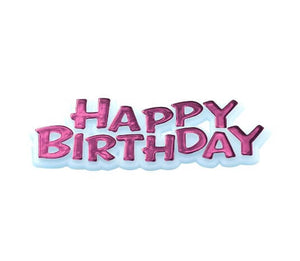 Happy Birthday Motto Cake Toppers Pink