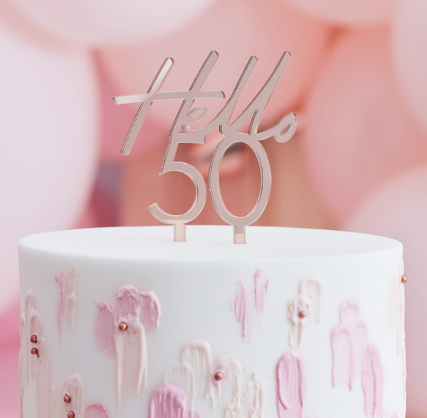 50th Happy Birthday Cake Topper
