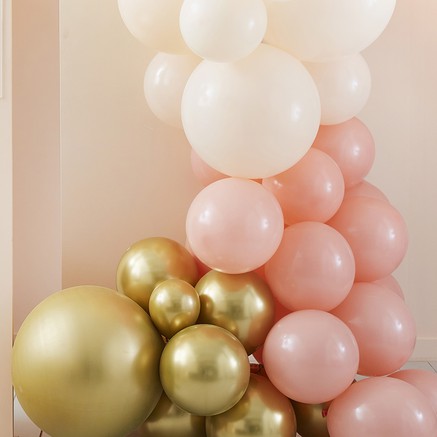 Peach and Gold Balloon Arch Kit