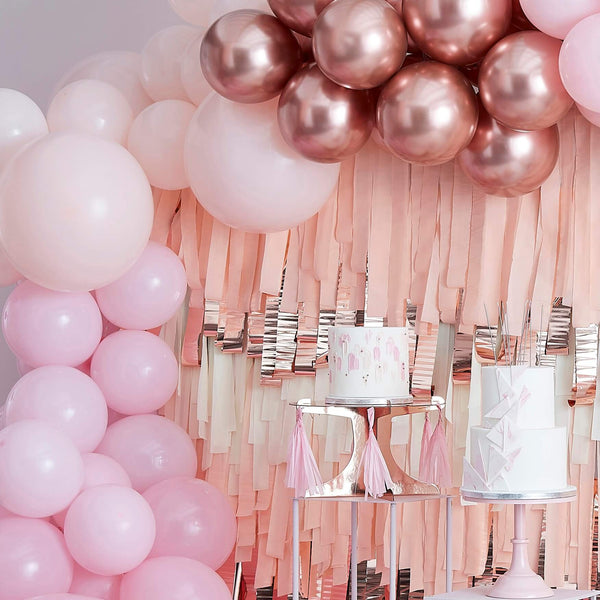 Pink and Rose Gold Balloon Arch Kit