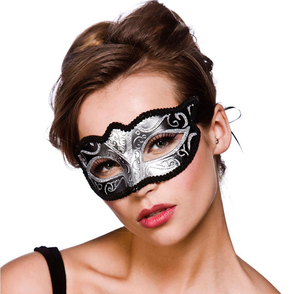 Verona Eyemask - Silver/Silver Glitter