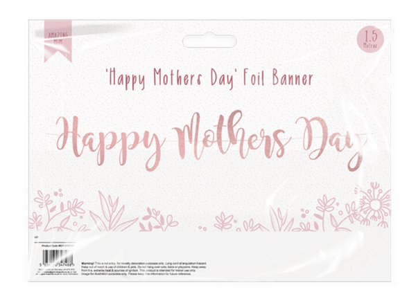 Happy Mother's Day Foil Banner (1.5m)