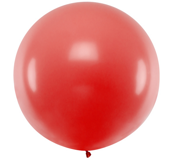 Round Balloon 1m - Pastel Red