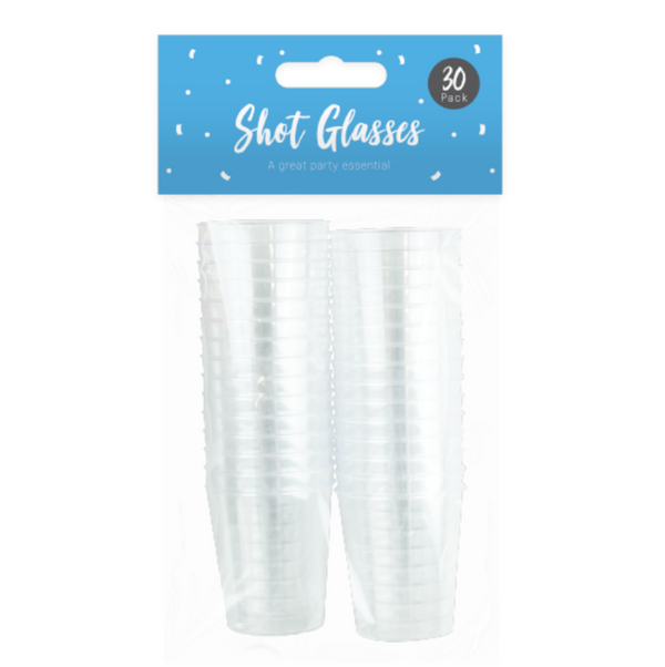 Disposable Plastic Shot Glasses (30 Pack)